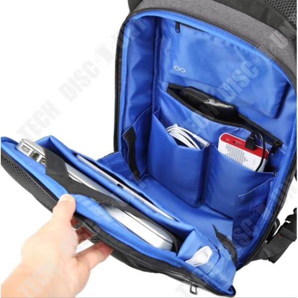 TD® Ryggsäck Stöldskydds-USB och laddningsport Regntät Mode Bärbar Tablet PC-vagn