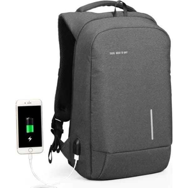 TD® Ryggsäck Stöldskydds-USB och laddningsport Regntät Mode Bärbar Tablet PC-vagn
