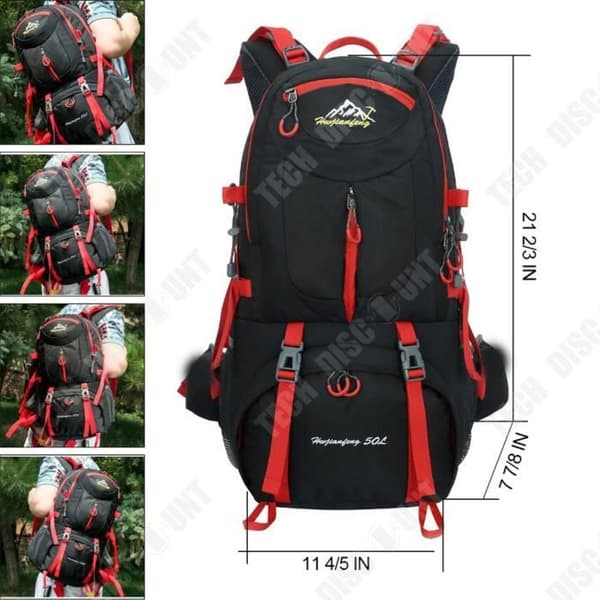 TD® Outdoor bergsklättringsväska camping vattentät sportryggsäck 50L vandringsryggsäck stor kapacitet ryggsäck