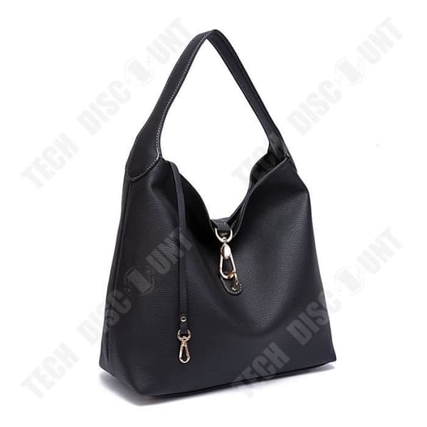 TD® Bärbar Retro Dumpling Ryggsäck Grain Pebble Pattern One Shoulder Underarm Väska Stor kapacitet PU-väska dam