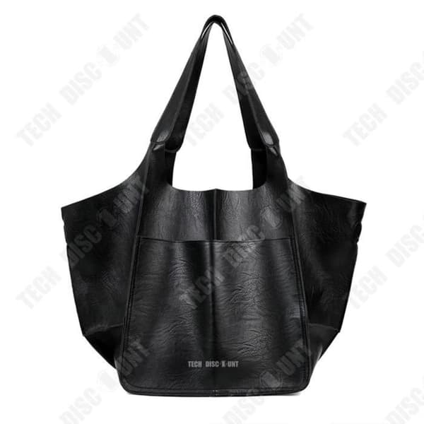 TD® Fashion Ryggsäck Ny Retro Enkel stor väska Mjukt läder Stor kapacitet En axel Bärbar hinktyp Tygväska