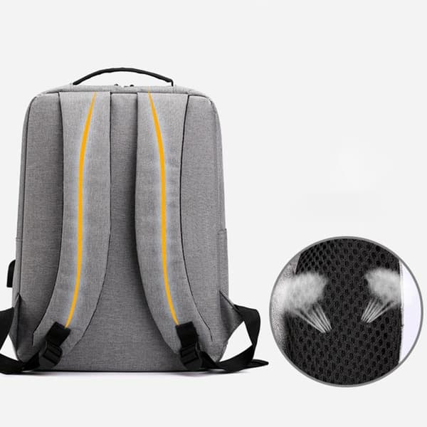 Ryggsäck - TD - 30x14x40cm - USB-laddning - Stor kapacitet - Svart