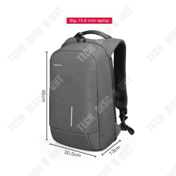 TD® Creative Stöldskyddsryggsäck i nylon, USB-uppladdningsbar ryggsäck för män, Dagsäck för mellan- och högskoleryggsäck