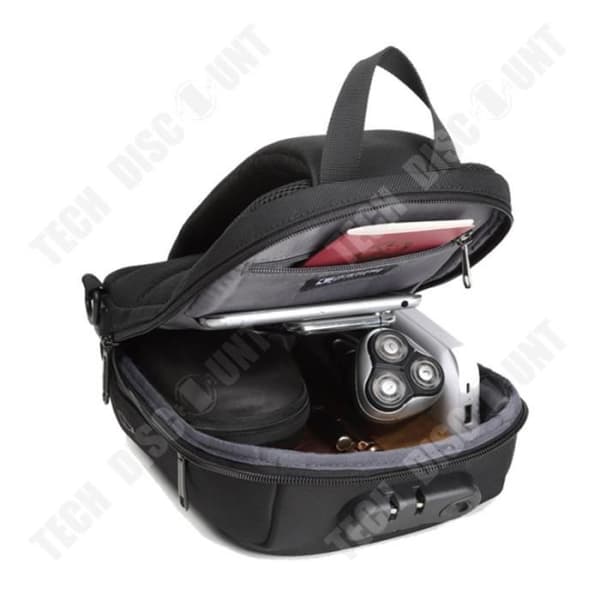 TD® Chest Bag Herr USB Anti-stöld Crossbody Bag Vattentät Multifunktionell Casual Bag
