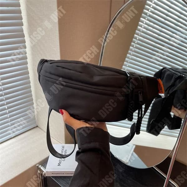 TD® Super het bröstväska ny koreansk stil mode dragkedja midjeväska bred axelrem dam liten Messenger bag sa
