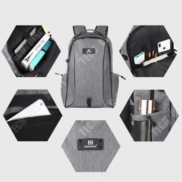 TD® Outdoor Solar Ryggsäck 14W Ryggsäck Business Leisure Travel Outdoor Datorväska med USB-laddningshål