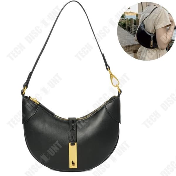 TD® Fashion ryggsäck läder tygväska halvmåne sadel en axel diagonal underarm dumpling Croissant väska kvinnor
