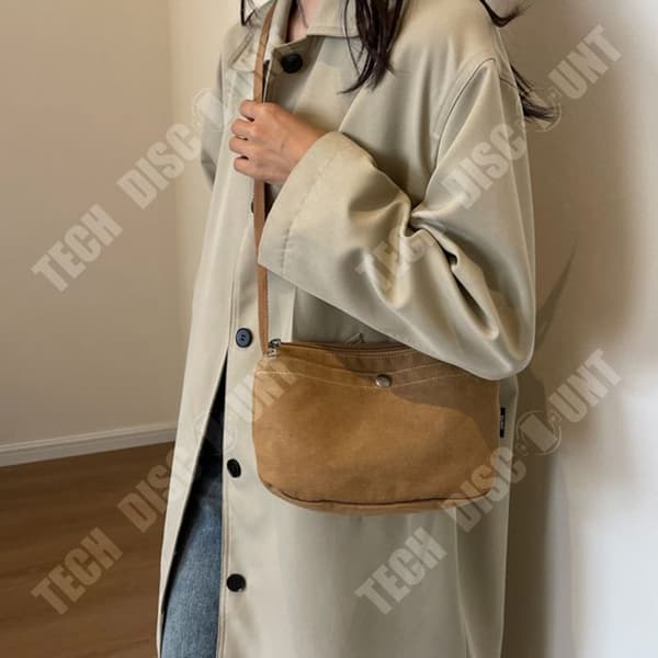 TD® Canvas Liten Satchel Telefonväska Enkel Enfärgad Casual Shoulder Crossbody Väska Liten tygväska Lämplig för arbete Resor