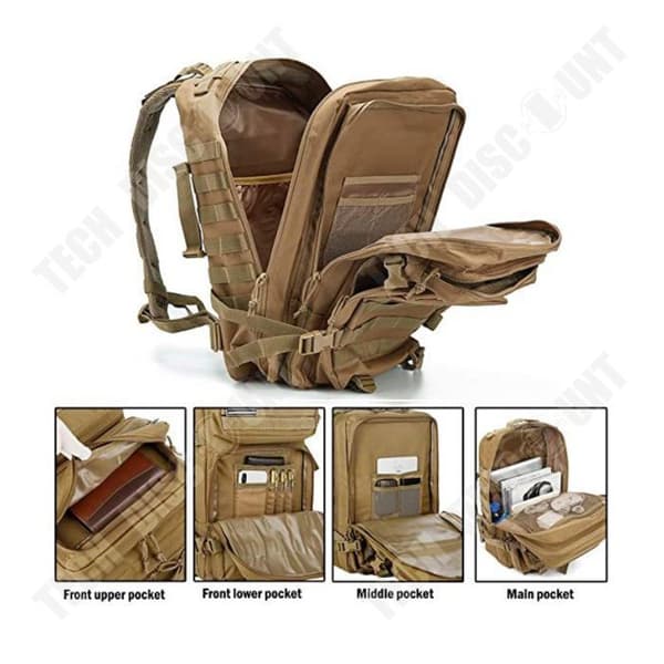 TD® Outdoor Mountaineering Ryggsäck Multifunktionell Taktisk Militär Ryggsäck Polyester Axelväska med stor kapacitet