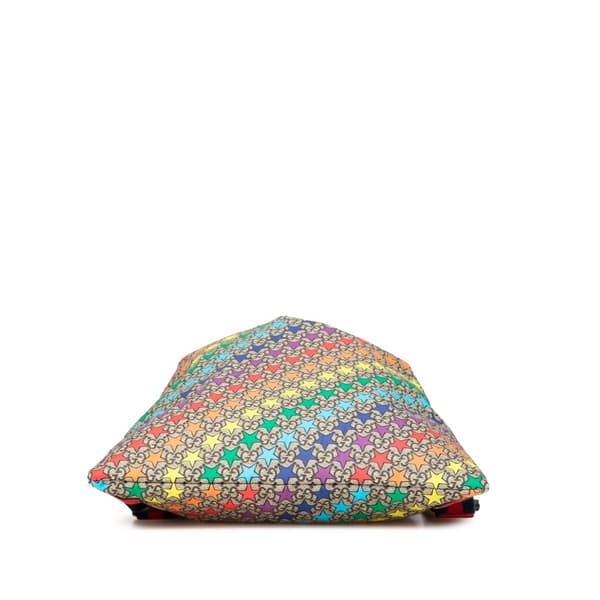 Pre-owned Gucci GG Supreme Web Star Print Children's Backpack Brown