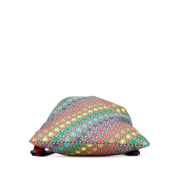 Pre-owned Gucci GG Supreme Web Star Print Children's Backpack Brown