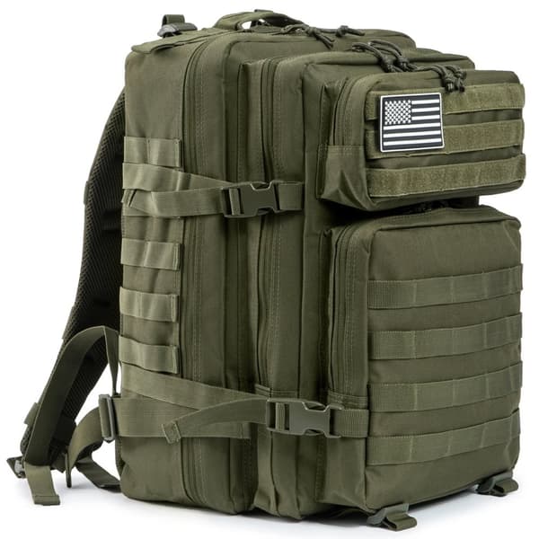 Taktisk rygsæk, 45L stor kapacitet, unisex design,Grøn