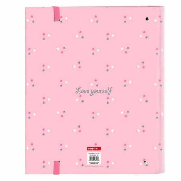 Ringpärm - Safta - Älska dig själv - A4 - Rosa - 300D Polyester - 80 g/m²