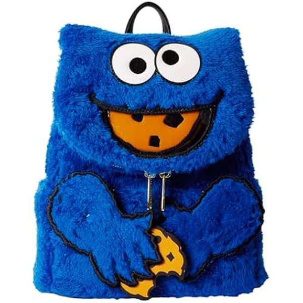 Ryggsäck - LOUNGEFLY - Cookie Monster - Plush - Monsterlik söt - Barn