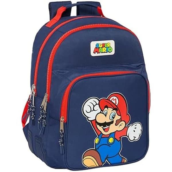 SUPER MARIO WORLD - Skolryggsäck för barn, perfekt för barn i olika åldrar, bekväm och mångsidig, kvalitet