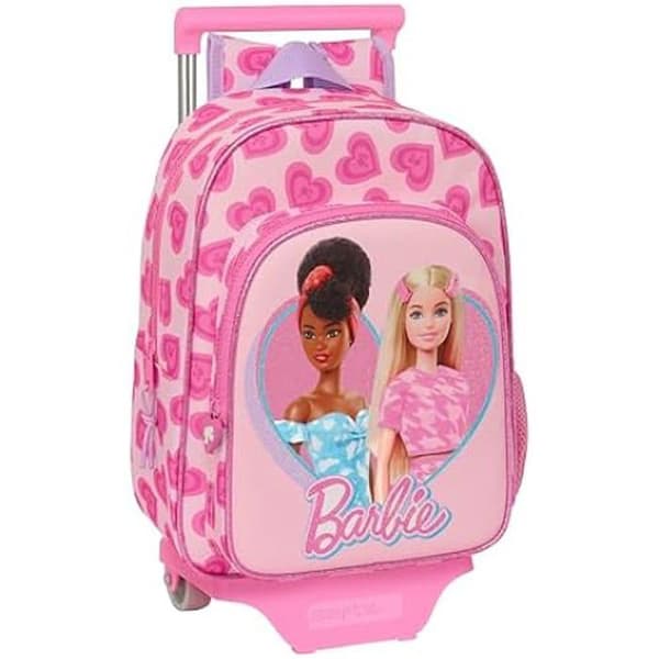 Barbie Love ryggsäck med vagn - SAFTA - Rosa - Syntet - 26 x 11 x 34 cm