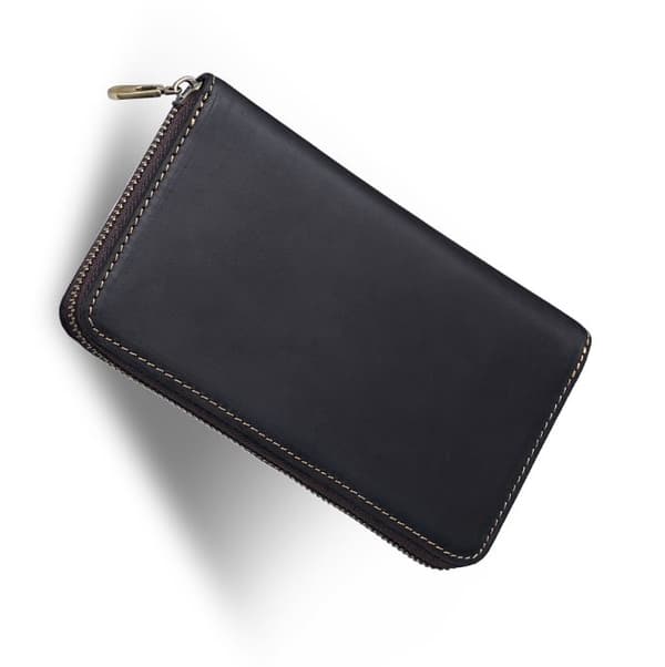 INF Premium Læder Lynlås Pen Etui - Holder Penne & Tilbehør