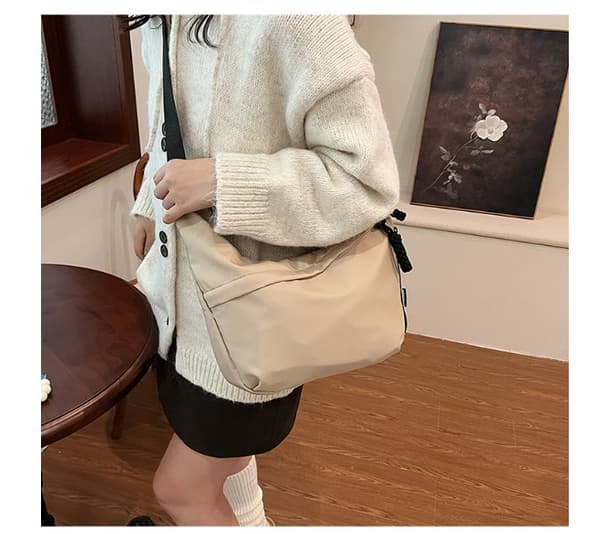 INF Snygg Khaki Oxford Tyg Crossbody Axelväska