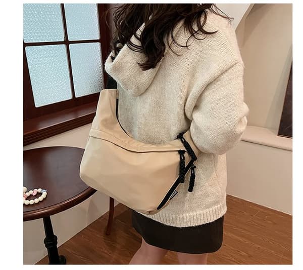 INF Snygg Khaki Oxford Tyg Crossbody Axelväska