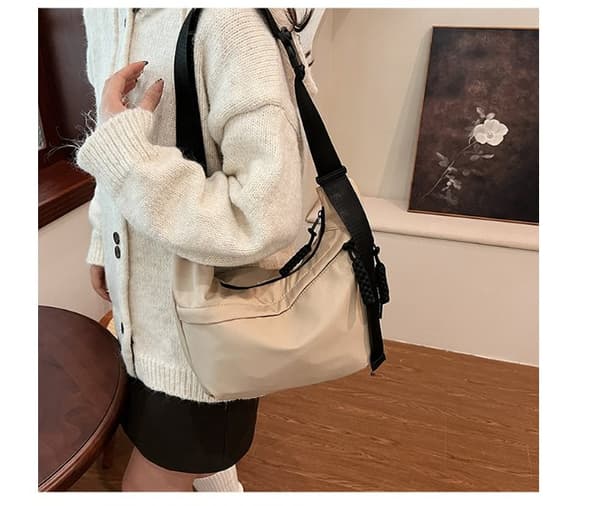 INF Snygg Khaki Oxford Tyg Crossbody Axelväska