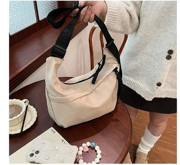 INF Snygg Khaki Oxford Tyg Crossbody Axelväska