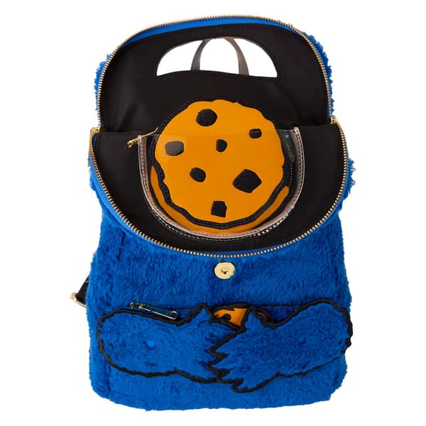 Loungefly Sesame Street Cookie Monster Plush backpack + purse