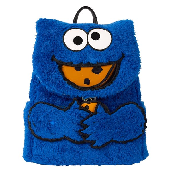 Loungefly Sesame Street Cookie Monster Plush backpack + purse