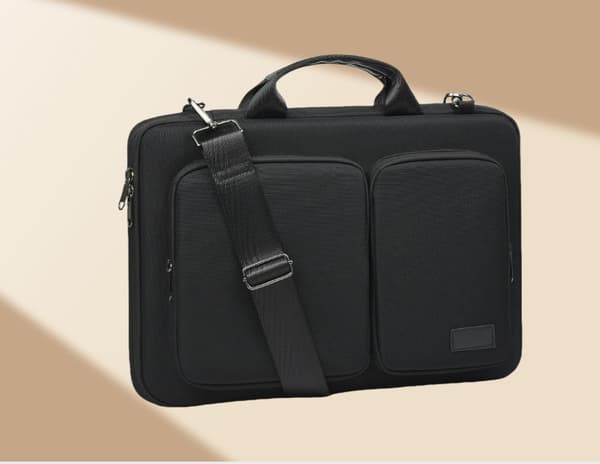INF Elegant 14-tommers MacBook Laptop Taske - Sort Oxford Stof