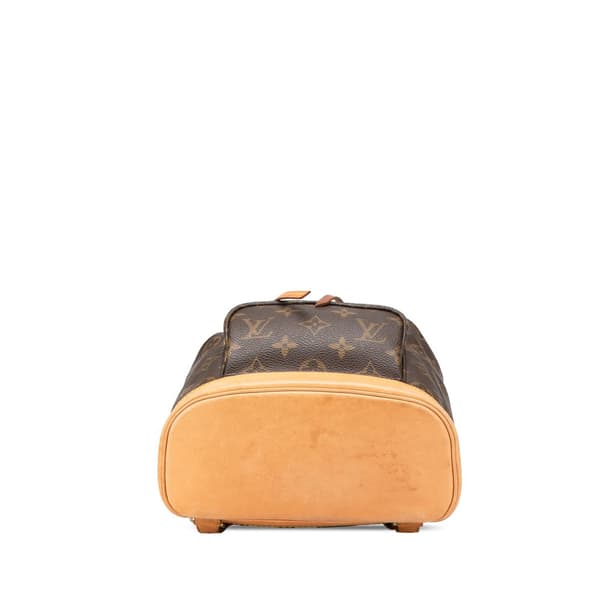 Pre-owned Louis Vuitton Monogram Mini Montsouris Brown