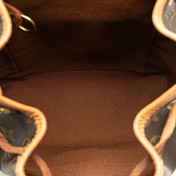 Pre-owned Louis Vuitton Monogram Mini Montsouris Brown