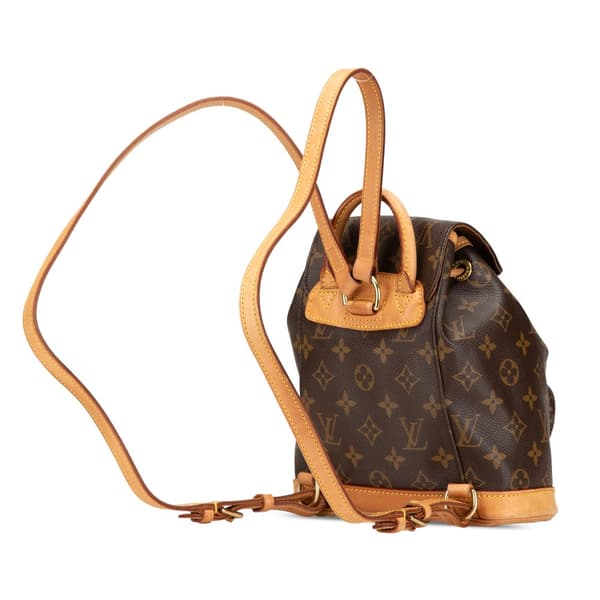 Pre-owned Louis Vuitton Monogram Mini Montsouris Brown