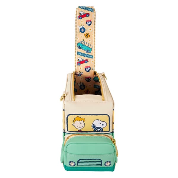 Loungefly Peanuts Road Tri Bus shoulder bag
