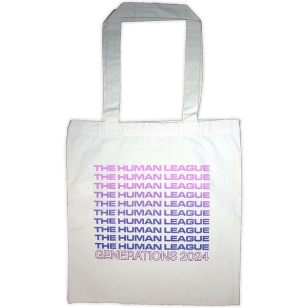 The Human League Unisex Cotton Tote Bag: Generations Tour '24 (Natural) (Ex-Tour)