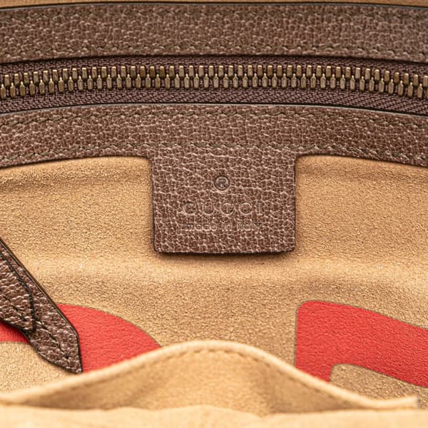 Pre-owned Gucci GG Supreme Bosco Web Backpack Brown