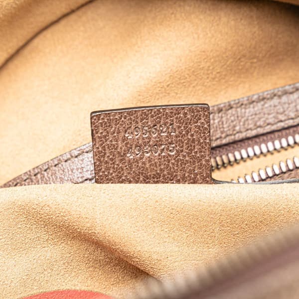 Pre-owned Gucci GG Supreme Bosco Web Backpack Brown