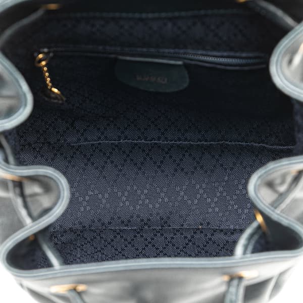 Pre-owned Gucci Leather Bamboo Backpack Black