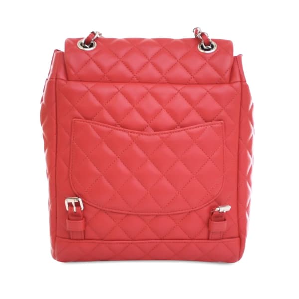 Pre-owned Chanel Small Lambskin Urban Spirit Backpack Red