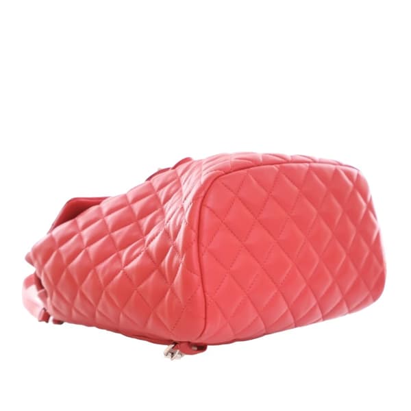 Pre-owned Chanel Small Lambskin Urban Spirit Backpack Red