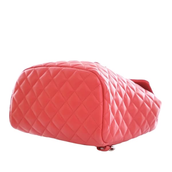 Pre-owned Chanel Small Lambskin Urban Spirit Backpack Red
