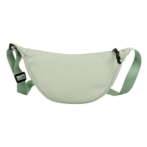 Halvmåne nylon skuldertaske til kvinder - letvægts, rummelig crossbody med justerbar rem og lynlås