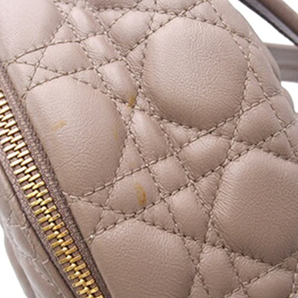 Pre-owned Dior Small Lambskin Cannage Backpack Brown