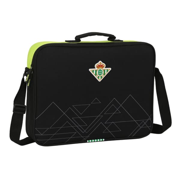 Skolväska Real Betis Balompié Svart Lime 38 x 28 x 6 cm
