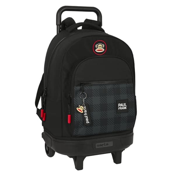 Skolväska med hjul Paul Frank Campers Svart 33 X 45 X 22 cm