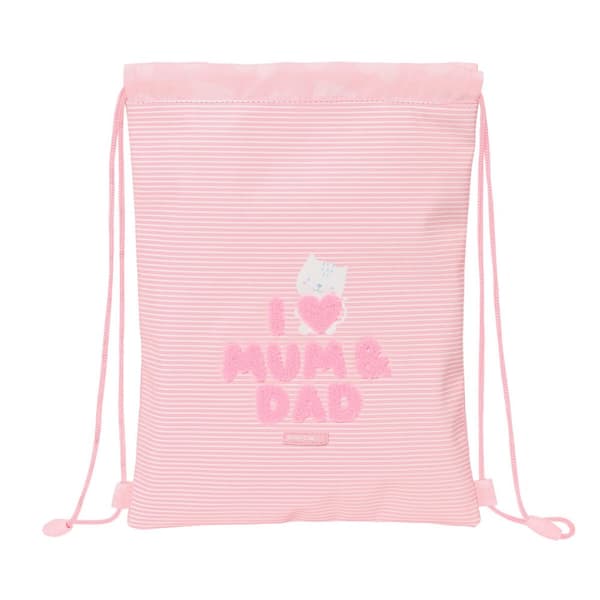 Skopåse med remmar Safta Love Rosa (26 x 34 x 1 cm)