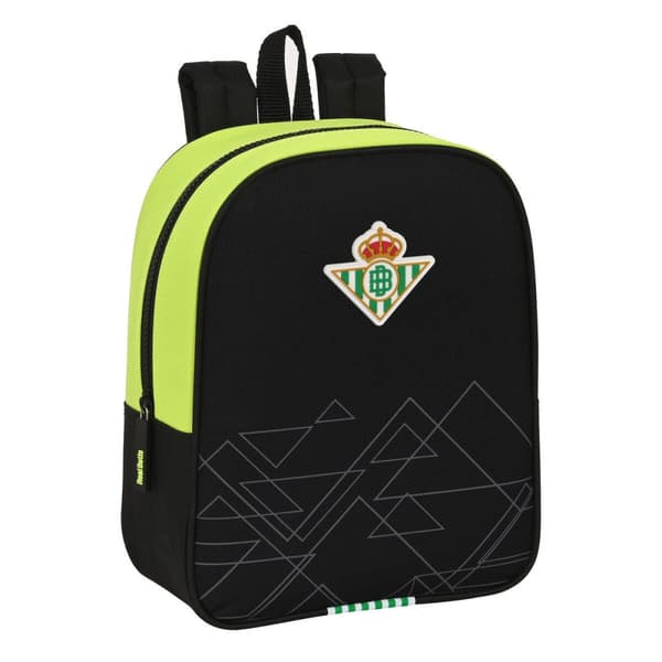 Skolryggsäck Real Betis Balompié Svart Lime 22 x 27 x 10 cm