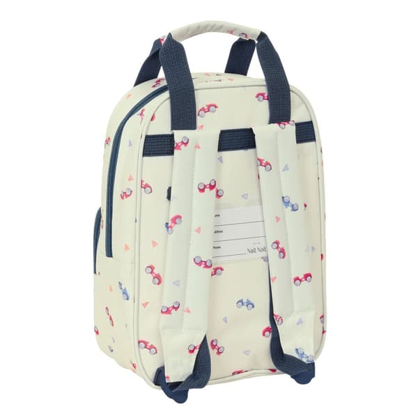 Skolryggsäck Nait Nait Coches Beige 20 x 28 x 8 cm
