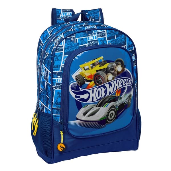 Skolryggsäck Hot Wheels Sonny Marinblå 32 x 42 x 14 cm