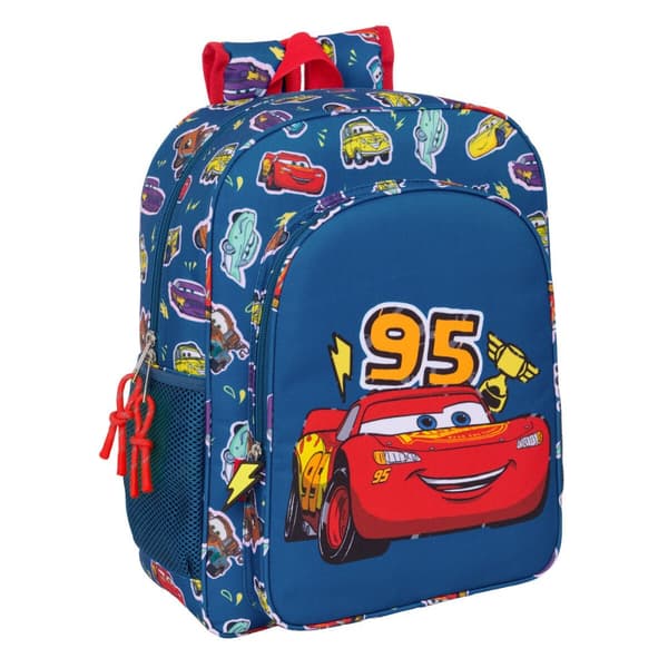 Skolryggsäck Cars Racing Marinblå 32 x 38 x 12 cm