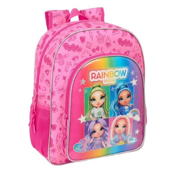 Skolryggsäck Rainbow High Shine Multicolour 32 x 38 x 12 cm