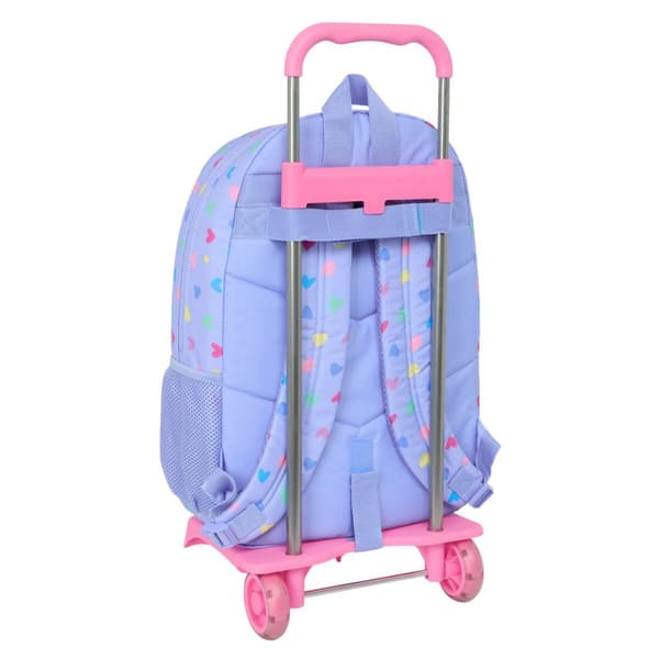 Skolväska med hjul Benetton Lila Lila 30 x 46 x 14 cm